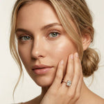 3.76 Ct Radiant Moissanite Pavé Engagement Ring