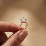 3.74 Ct Round Moissanite Double Hidden Halo Engagement Ring