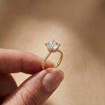 3.74 Ct Round Moissanite Double Hidden Halo Engagement Ring