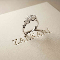 1.27 Ct Princess Moissanite Three Stone Engagement Ring