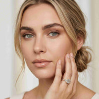 2.27 Ct Emerald Moissanite Classic Trio Ring for Women