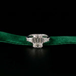 3.15 Ct Princess Moissanite Promise Trilogy Accent Stone Ring