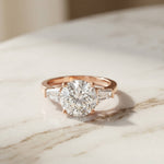 3.66 Ct Round Moissanite Statement Ring for Women