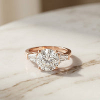 3.66 Ct Round Moissanite Statement Ring for Women