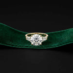 3.66 Ct Round Moissanite Statement Ring for Women