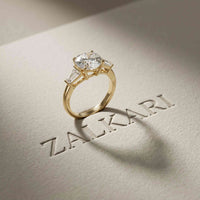 3.66 Ct Round Moissanite Statement Ring for Women