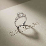 3.66 Ct Round Moissanite Statement Ring for Women