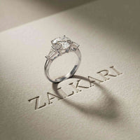 3.66 Ct Round Moissanite Statement Ring for Women