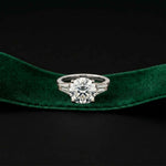 3.66 Ct Round Moissanite Statement Ring for Women