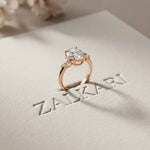 2.93 Ct Oval Moissanite Triple Stone Ring for Women