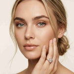 2.93 Ct Oval Moissanite Triple Stone Ring for Women