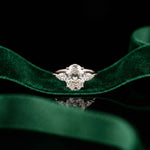 2.93 Ct Oval Moissanite Triple Stone Ring for Women