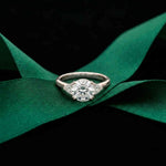 2.40 Ct Round Moissanite Classic Trio Ring for Women White