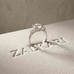 2.40 Ct Round Moissanite Classic Trio Ring for Women White