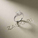 2.40 Ct Heart & Trillion Moissanite Promise Trilogy Ring for Women White