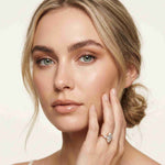 2.40 Ct Marquise & Trillion Moissanite Promise Trilogy Ring for Women Rose Gold