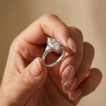 2.40 Ct Marquise & Trillion Moissanite Promise Trilogy Ring for Women White