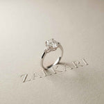 2.40 Ct Oval Moissanite Trilogy Ring for girls White