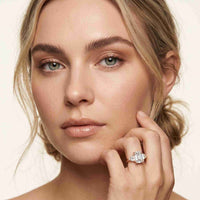 2.3 Ct Emerald Cut Moissanite Elegance Trio Ring