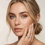 2.3 Ct Heart Cut Moissanite Trilogy Ring for Women