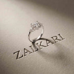 2.3 Ct Heart Cut Moissanite Trilogy Ring for Women