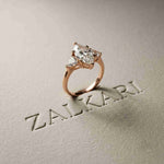 2.3 Ct Marquise Cut Moissanite Trilogy Solitaire Ring for Women