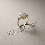 2.3 Ct Marquise Cut Moissanite Trilogy Solitaire Ring for Women