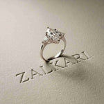 2.3 Ct Marquise Cut Moissanite Trilogy Solitaire Ring for Women