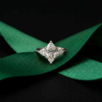2.3 Ct Marquise Cut Moissanite Trilogy Solitaire Ring for Women