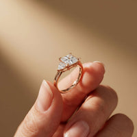 2.3 Ct Princess Cut Moissanite Elegance Ring for Women