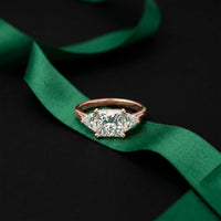 2.3 Ct Princess Cut Moissanite Elegance Ring for Women