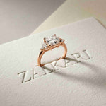 2.3 Ct Princess Cut Moissanite Elegance Ring for Women