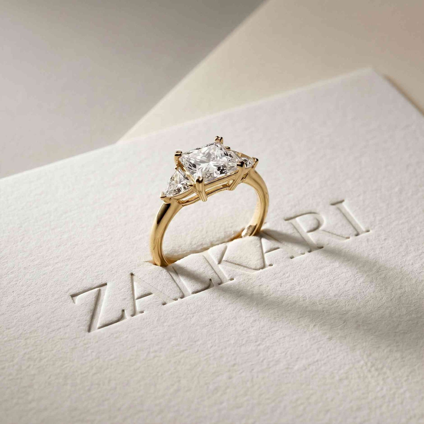 2.3 Ct Princess Cut Moissanite Elegance Ring for Women