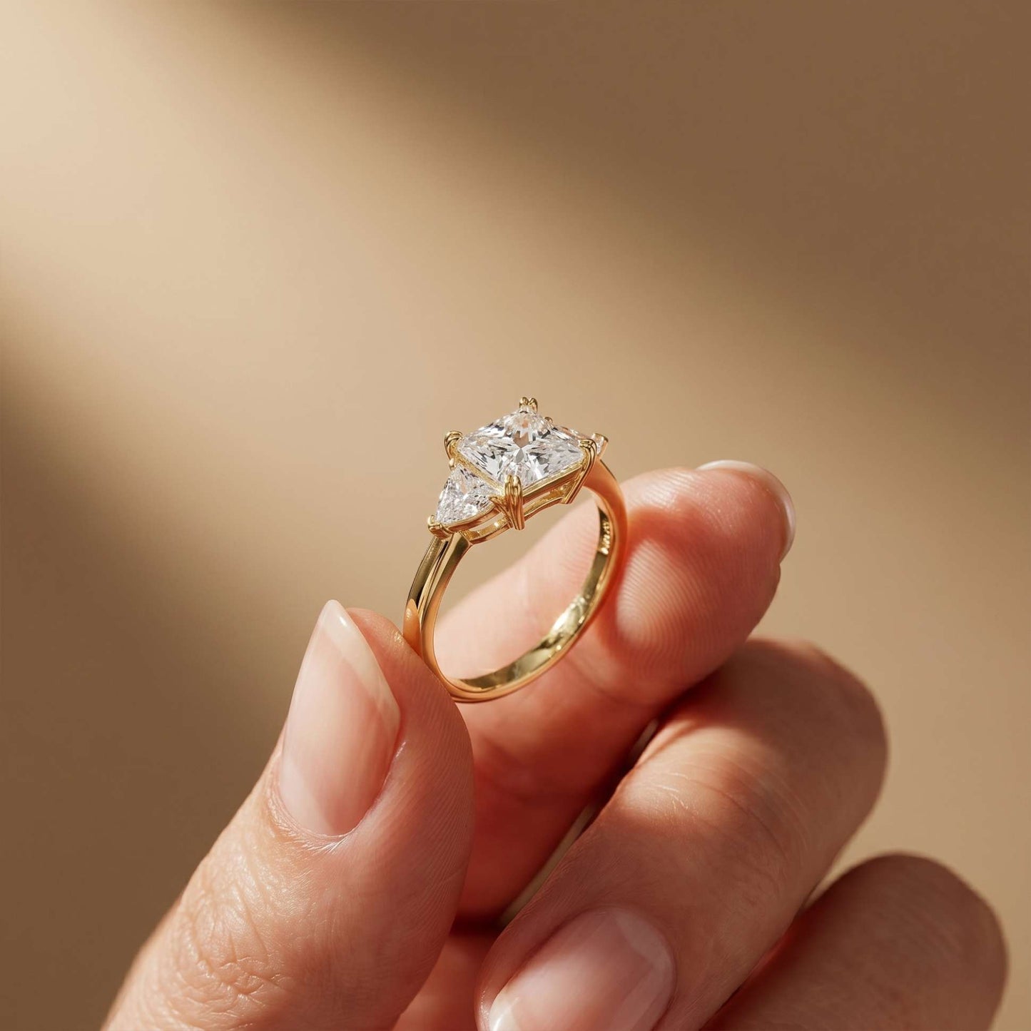 2.3 Ct Princess Cut Moissanite Elegance Ring for Women
