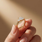 2.3 Ct Princess Cut Moissanite Elegance Ring for Women