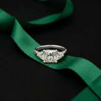 2.3 Ct Princess Cut Moissanite Elegance Ring for Women
