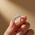 2.3 Ct Princess Cut Moissanite Elegance Ring for Women
