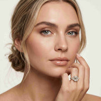 2.3 Ct Radiant & Trillion Moissanite Three Stone Elegance Ring