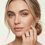 2.3 Ct Round & Trillion Moissanite Three Stone Elegance Ring