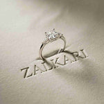 2.25 Ct Asscher & Pear Moissanite Trio Ring