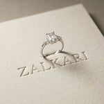 2.25 Ct Emerald & Pear Moissanite Trio Solitaire Ring