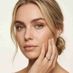 2.25 Ct Heart & Pear Moissanite Promise Trilogy Ring