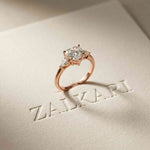2.25 Ct Heart & Pear Moissanite Promise Trilogy Ring
