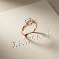 2.25 Ct Heart & Pear Moissanite Promise Trilogy Ring