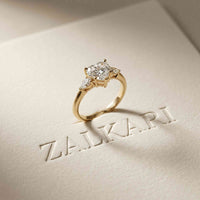 2.25 Ct Heart & Pear Moissanite Promise Trilogy Ring