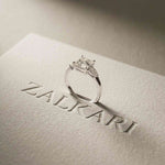 2.25 Ct Princess & Pear Moissanite Side Stone Ring