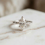 2.14 Ct Marquise Moissanite Classic Solitaire Engagement Ring