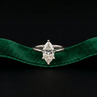 2.14 Ct Marquise Moissanite Classic Solitaire Engagement Ring