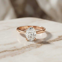 2.13 Ct Oval Moissanite Elevated Solitaire Engagement Ring