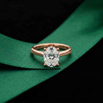 2.13 Ct Oval Moissanite Elevated Solitaire Engagement Ring